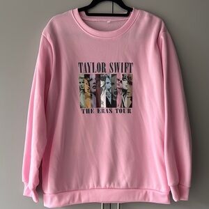 Pink Taylor Swift Graphic Sweatshirt Eras Tour
